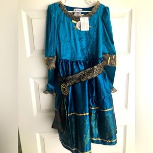 DISNEY STORE MERIDA Princess Dress Costume Size Small